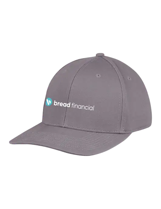 Premium Modern Structured Twill Charcoal Snapback Cap w/Bread Financial Logo