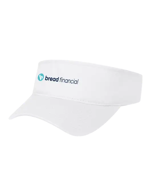 White Cap Visor w/Bread Financial Logo