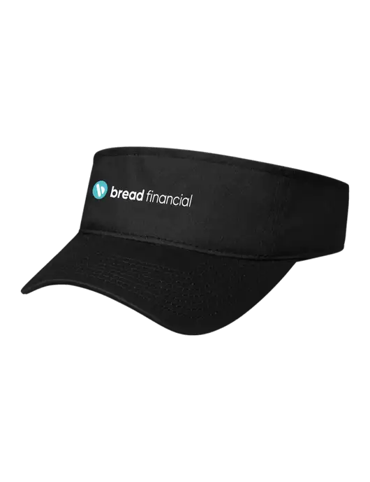 Black Cap Visor w/Bread Financial Logo