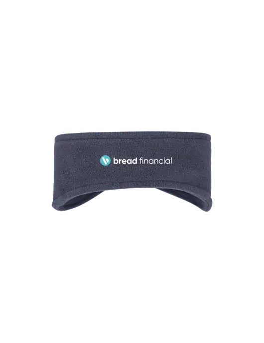 Navy Stretch Fleece Headband w/Bread Financial Logo