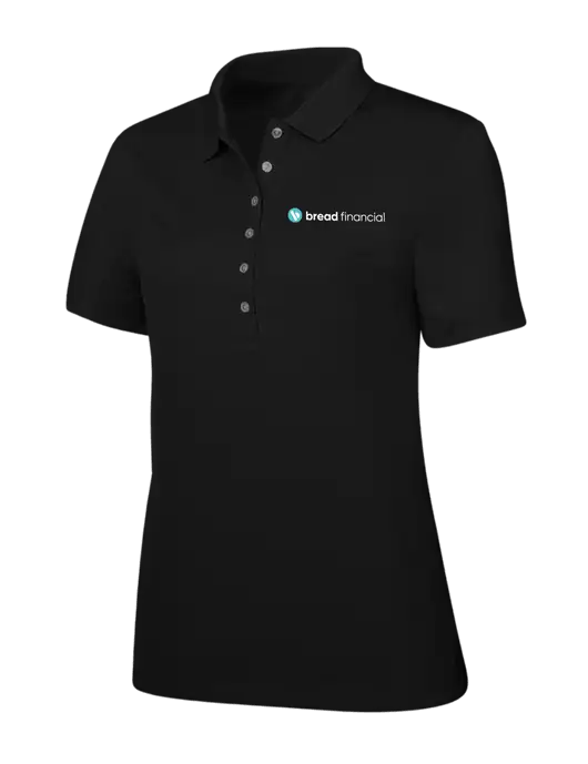 Callaway Womens Ottoman Black Polo w/Bread Financial Logo