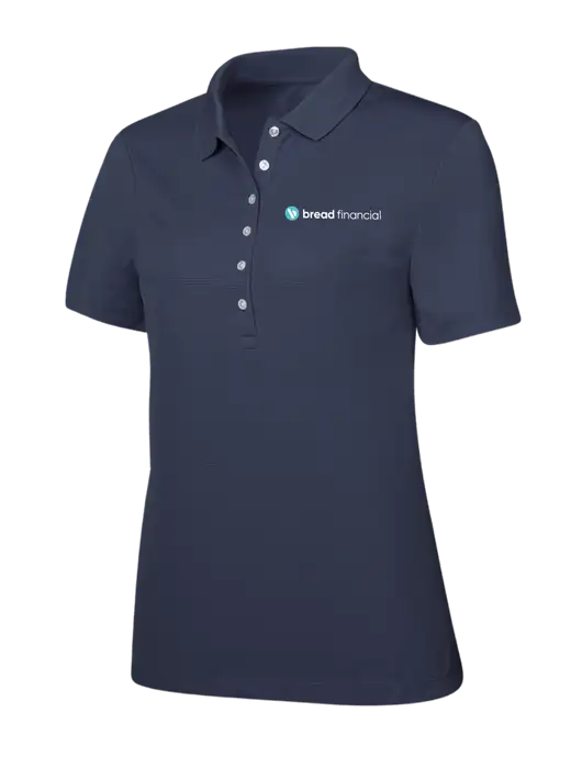 Callaway Womens Ottoman Navy Polo w/Bread Financial Logo
