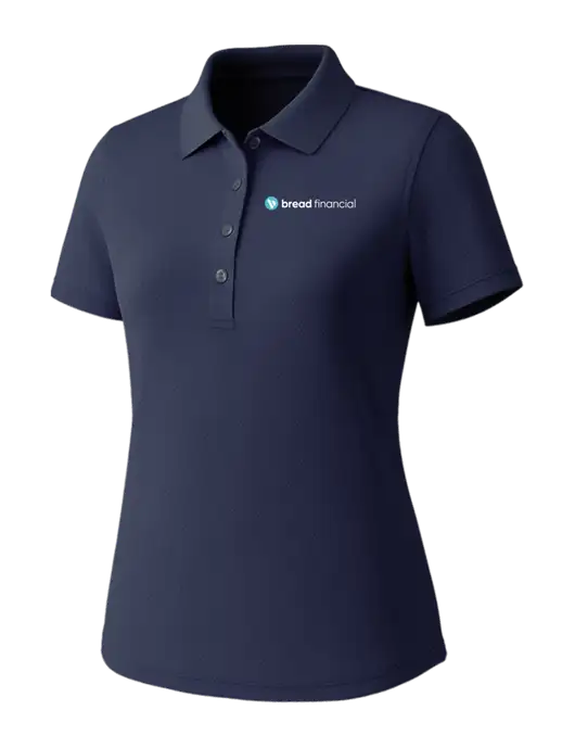 Callaway Womens Core Navy Performance Polo w/Bread Financial Logo