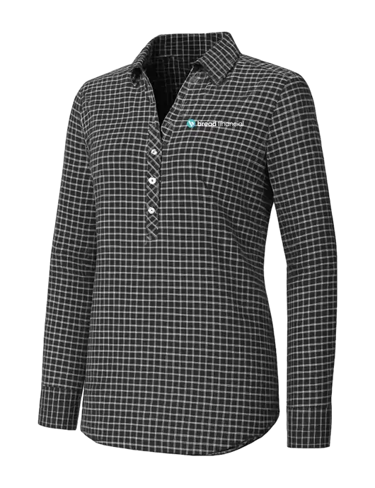 Womens Dark Grey/White City Stretch Shirt w/Bread Financial Logo