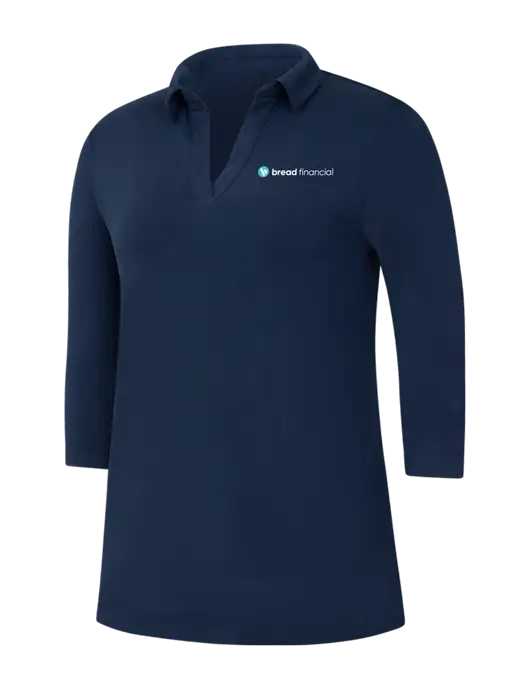 Navy Womens Luxe Knit Tunic w/Bread Financial Logo