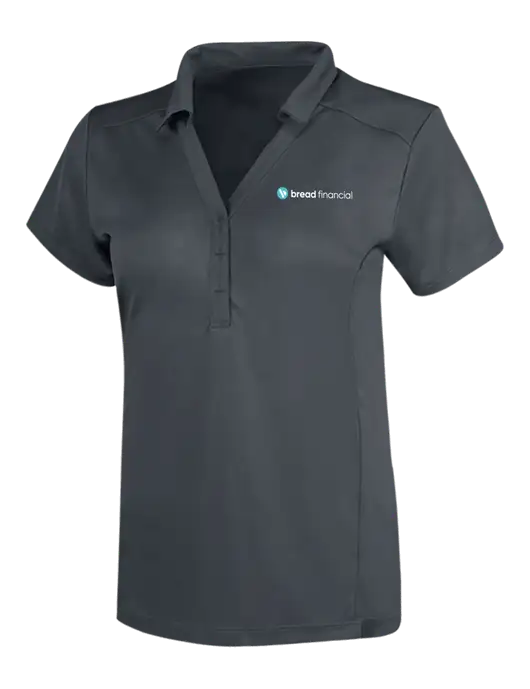 OGIO Dark Grey Womens Framework Polo w/Bread Financial Logo