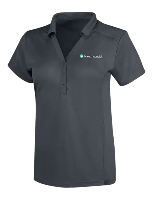 OGIO Dark Grey Womens Framework Polo w/Bread Financial Logo