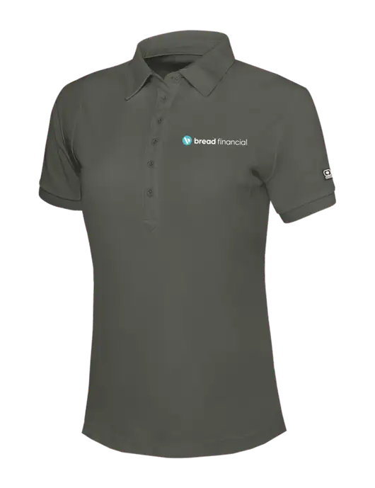 OGIO Womens Medium Grey Jewel Polo w/Bread Financial Logo