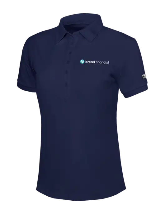 OGIO Womens Navy Jewel Polo w/Bread Financial Logo
