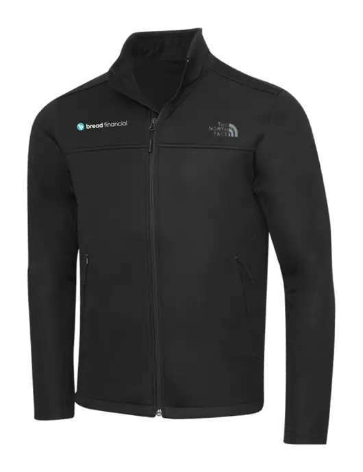 North Face Black Ridgewall Soft Shell Jacket w/Bread Financial Logo