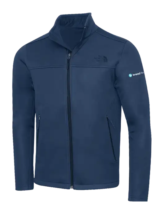 North Face Dark Navy Ridgewall Soft Shell Jacket w/Bread Financial Logo