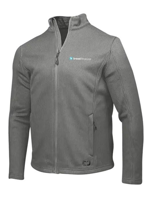 OGIO Medium Grey Grit Fleece Jacket w/Bread Financial Logo