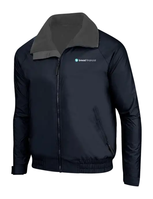 True Navy/Grey Heather Classic Competitor Jacket w/Bread Financial Logo
