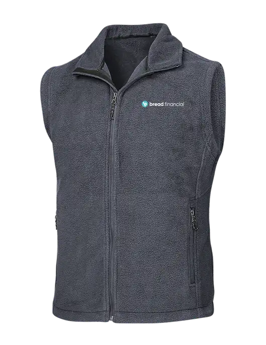 Dark Grey Fleece Vest w/Bread Financial Logo