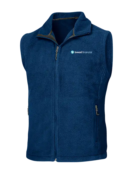 Navy Fleece Vest w/Bread Financial Logo