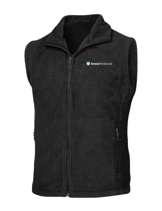 Black Fleece Vest w/Bread Financial Logo