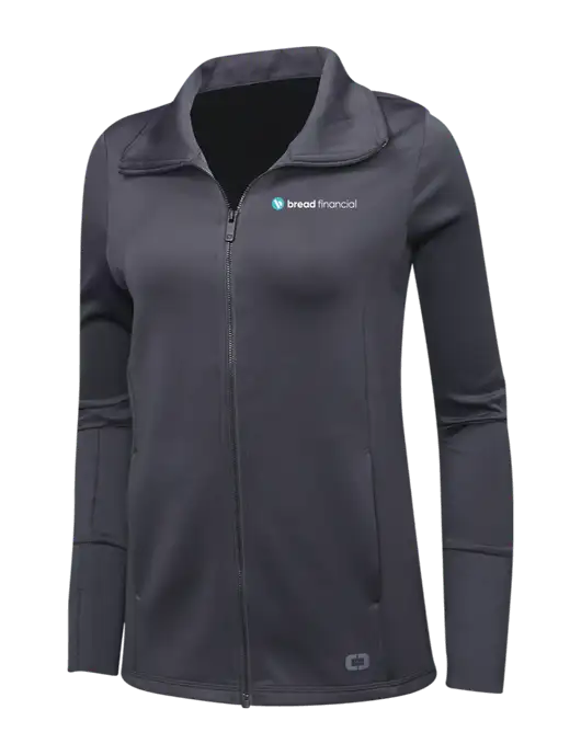 OGIO Dark Grey Womens Endurance Modern Performance Full-Zip w/Bread Financial Logo