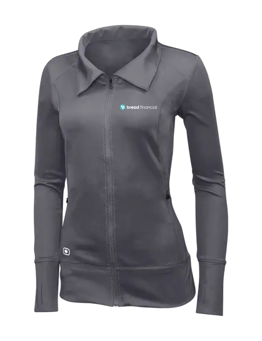 OGIO Dark Grey Womens Endurance Fulcrum Full-Zip w/Bread Financial Logo