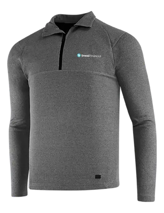 OGIO Dark Grey Heather Transition 1/4 Zip Pullover w/Bread Financial Logo