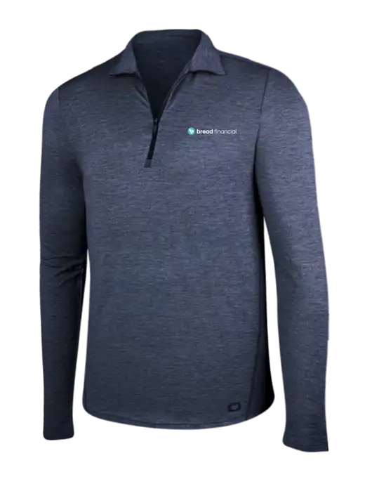 OGIO Blue Indigo Heather Endurance Force 1/4 Zip w/Bread Financial Logo