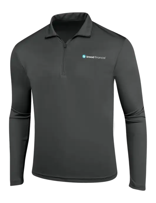 Dark Grey PosiCharge Competitor 1/4 Zip Pullover w/Bread Financial Logo