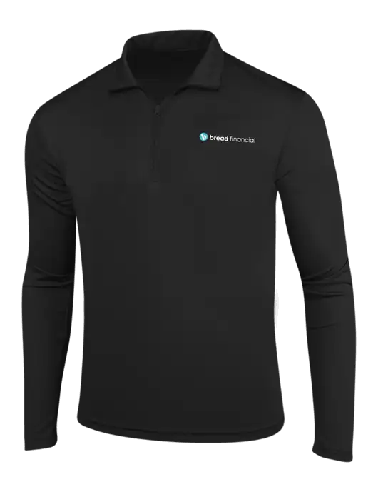 Black PosiCharge Competitor 1/4 Zip Pullover w/Bread Financial Logo