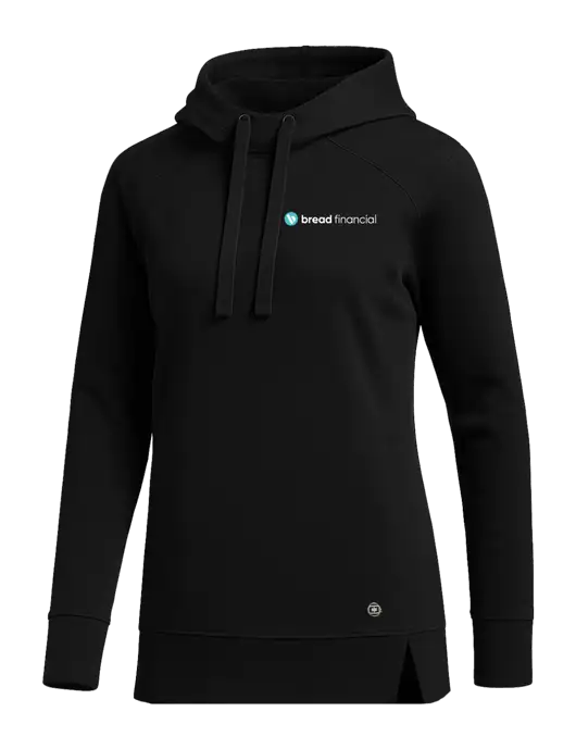 OGIO Black Womens Luuma Pullover Fleece Hoodie w/Bread Financial Logo