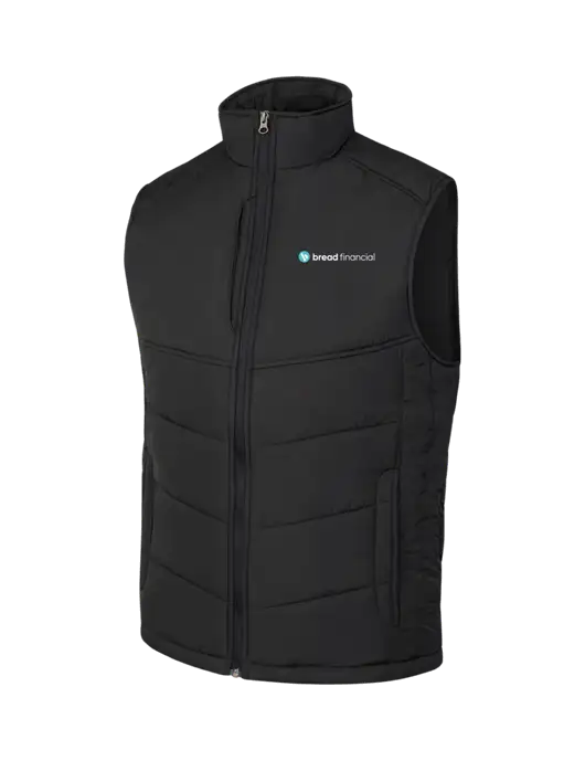 Black/Black Puffy Vest w/Bread Financial Logo