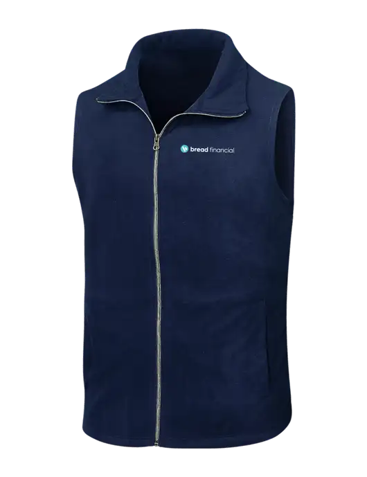 Navy Microfleece Vest w/Bread Financial Logo