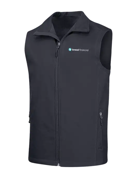 Dark Grey Core Soft Shell Vest w/Bread Financial Logo