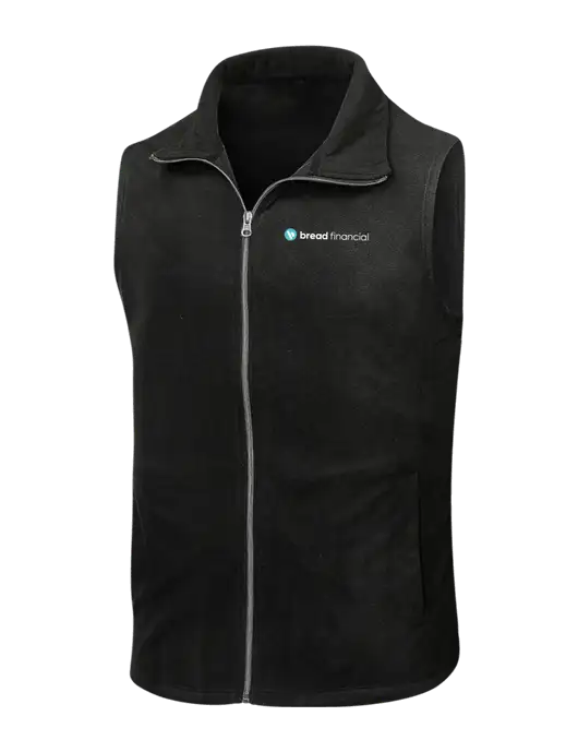 Black Microfleece Vest w/Bread Financial Logo