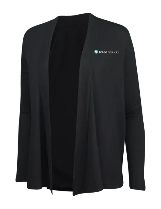 Black Womens Concept Cardigan w/Bread Financial Logo
