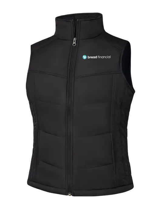 Womens Black/Black Vest w/Bread Financial Logo