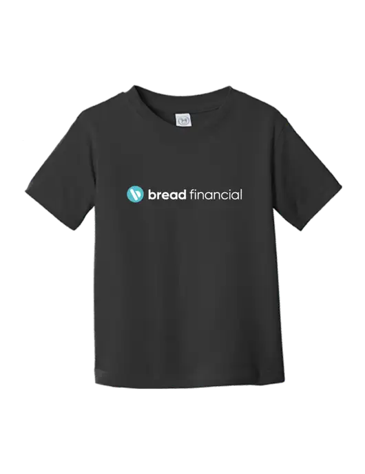 Rabbit Skins Black Toddler Fine Jersey Tee w/Bread Financial Logo
