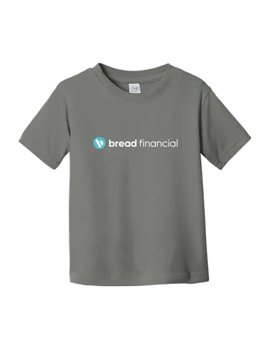 Rabbit Skins Charcoal Toddler Fine Jersey Tee w/Bread Financial Logo