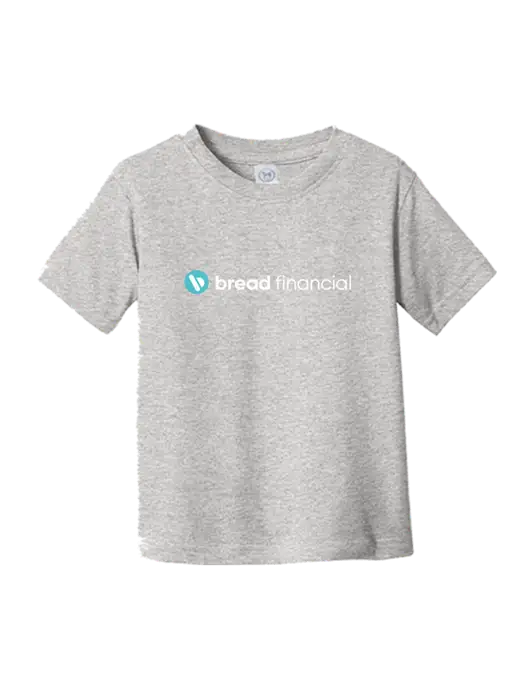 Rabbit Skins Light Grey Heather Toddler Fine Jersey Tee w/Bread Financial Logo