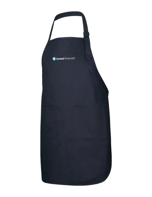 Full-Length Black Apron With Pockets w/Bread Financial Logo