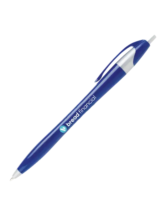 Novella Navy/Silver Corporate Pen- Blue Ink w/Bread Financial Logo
