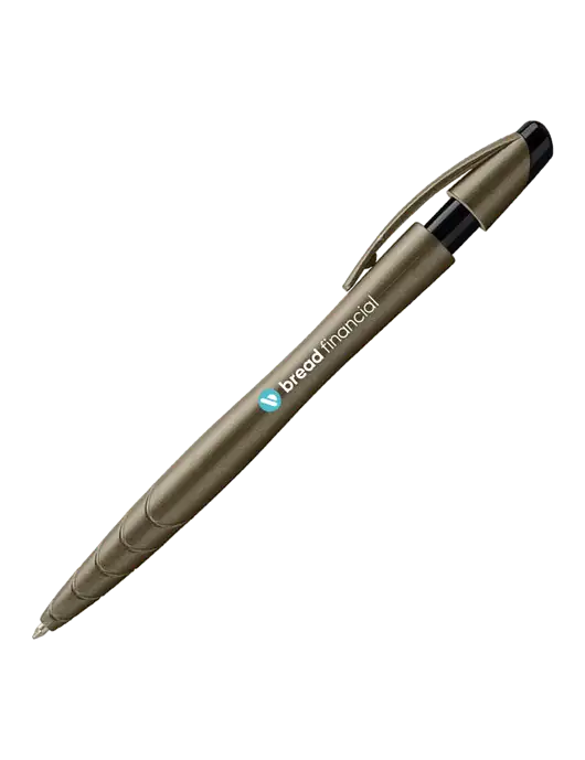 Awali Grey Metallic Pen - Black Ink w/Bread Financial Logo