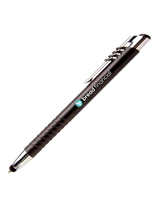 Schirhart Black Stylus Pen - Blue Ink w/Bread Financial Logo