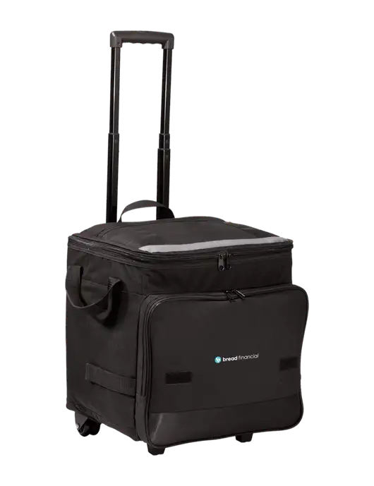 Black Rolling Cooler w/Bread Financial Logo