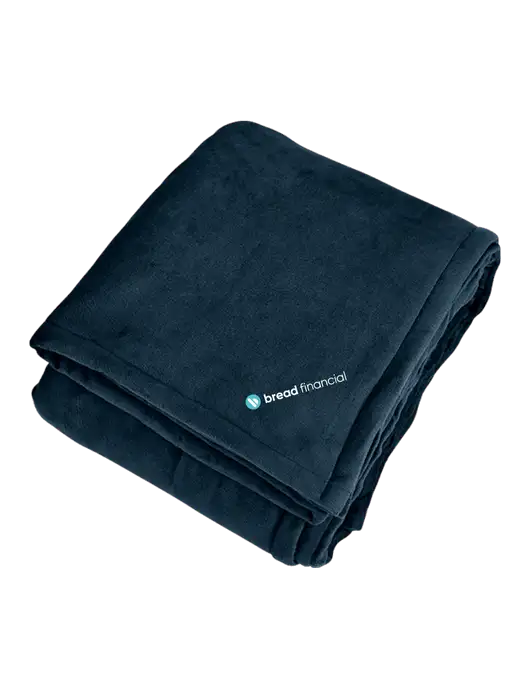 Mountain Lodge Navy Eclipse Blanket w/Bread Financial Logo