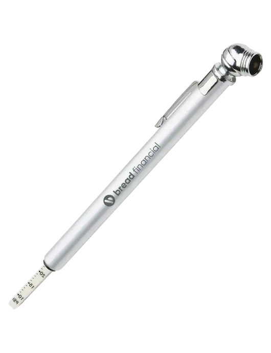 Quick View Silver Tire Gauge w/Bread Financial Logo