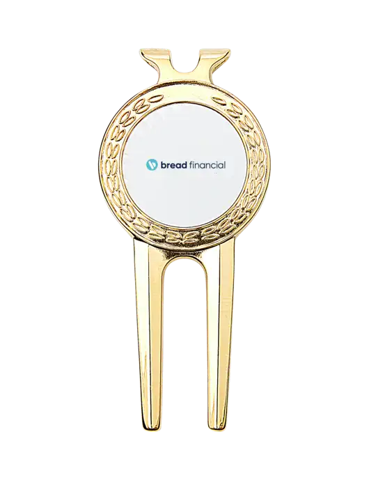 Gold Divot Tool, 1.5 x 3 w/Bread Financial Logo