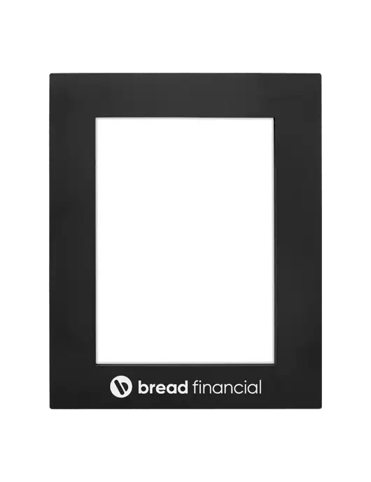 Black Aluminum Photo Frame, 5 x 7 w/Bread Financial Logo