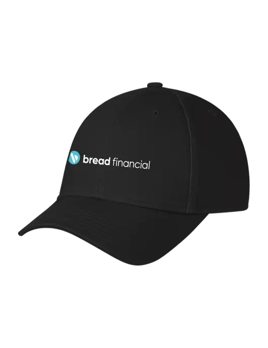 Black Structured Cap Hook & Loop w/Bread Financial Logo