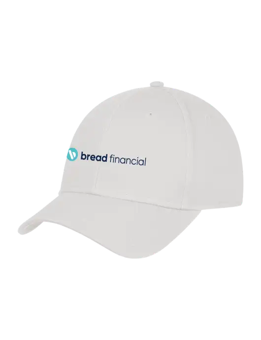 White Structured Cap Hook & Loop w/Bread Financial Logo
