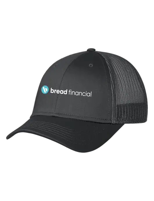 Charcoal Mesh Trucker Cap Snap Back w/Bread Financial Logo