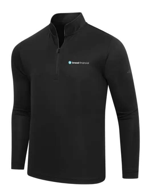 Adidas Black Lightweight Quarter Zip Pullover w/Bread Financial Logo