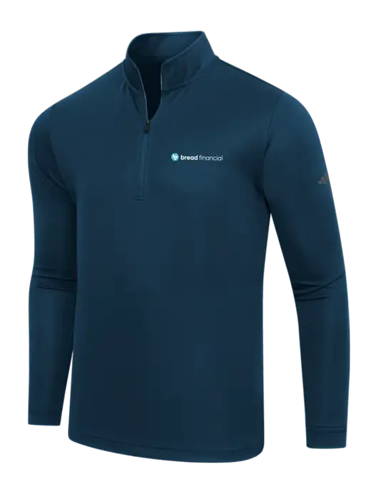 Adidas Navy Lightweight Quarter Zip Pullover w/Bread Financial Logo